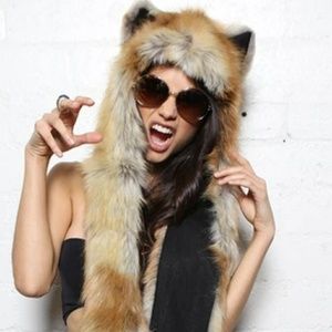 Red Fox Spirit Hood Halloween